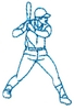 Baseball Player Outline
