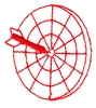 Dartboard bullseye outline