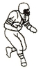 Football runner - outline