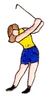 Woman teeing off