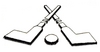 Crossed Hockey sticks in perspective
