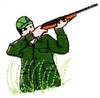 Hunter in weeds