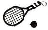 Tennis raquet and ball