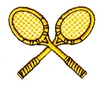 Tennis Raquets Crossed
