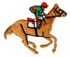 Racing Horse with Jockey