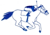 Race horse and Jockey - Outline