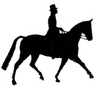 Trotting Horse and Rider silhouette
