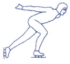 Speed Skater Profile - outline