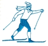 Cross Country Skier - outline