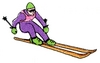 Downhill skier in perspective