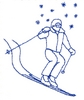 Downhill Skier- outline