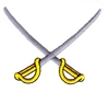"Fencing Sabres, crossed"