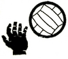 Hand and Volleyball