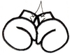 Hanging Boxing gloves - outline
