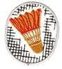 Badminton Raquet and Birdie