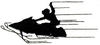 Snowmobiler silhouette