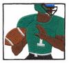 Framed Football Quarterback
