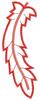 Mardi Gras Curved Feather - small
