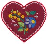 Applique Floral Heart (Square Hoop)
