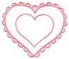 Heart with Lace Edge (Square Hoop)