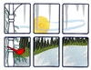 Winter Cardinal Window Scene