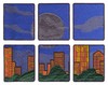 City Skyline at Night (Square Hoop)