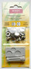Non-Sew, Silver metal, 9/16" pack of 8 w / tool