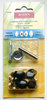 Non-Sew,Heavy, Black metal, 9/16" pack of 8 w / tool