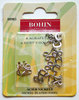 Skirt Hooks & Bars, silver, pack of 6