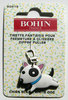 Fancy zipper pull - White Dog