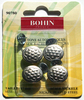 Bachelor Buttons, 11/16", Silver, pack of 4