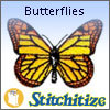 Butterflies for Designs in Machine Embroidery -  Pack