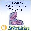 Trapunto Butterflies and Flowers -  Pack