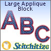 Large Applique Block Alphabet - Pack